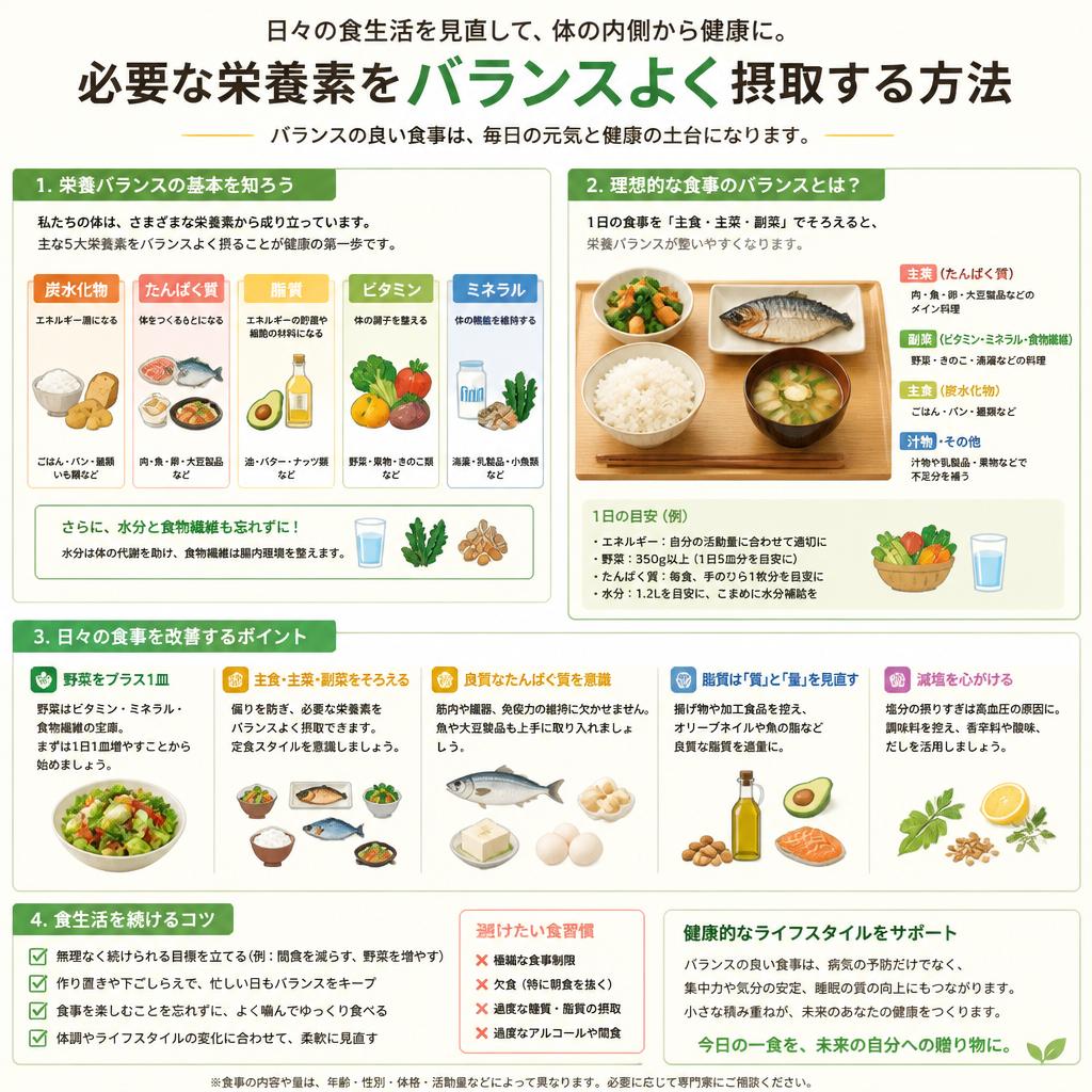 2. 栄養バランスの見直し